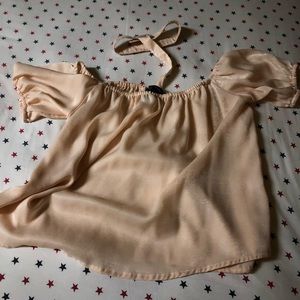 F21 Satin Off-shoulder with Choker